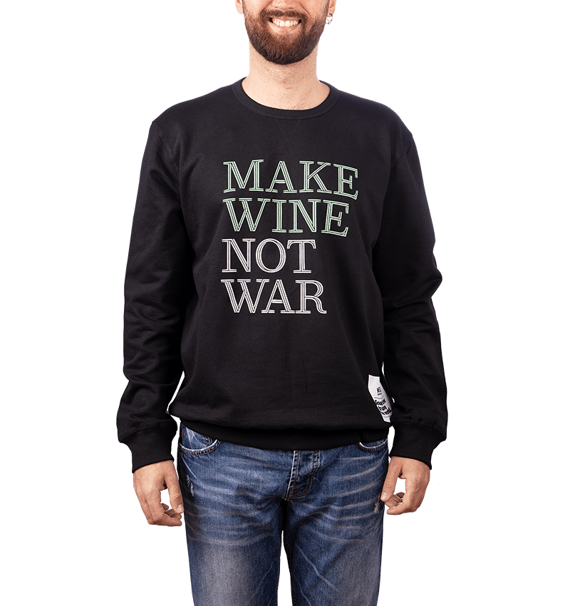 Trui 'Make wine not war' 