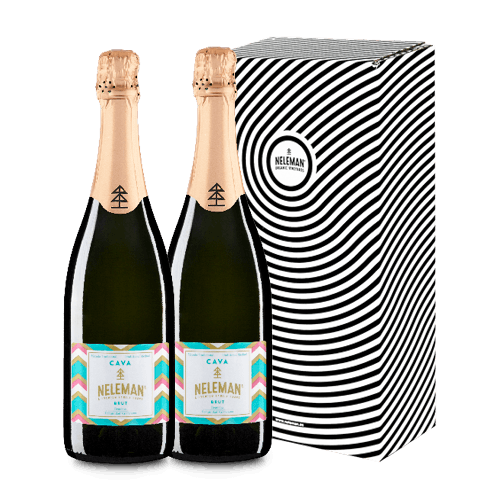 Cava Brut Macabeo Chardonnay Cadeaupakket Duo Organic 