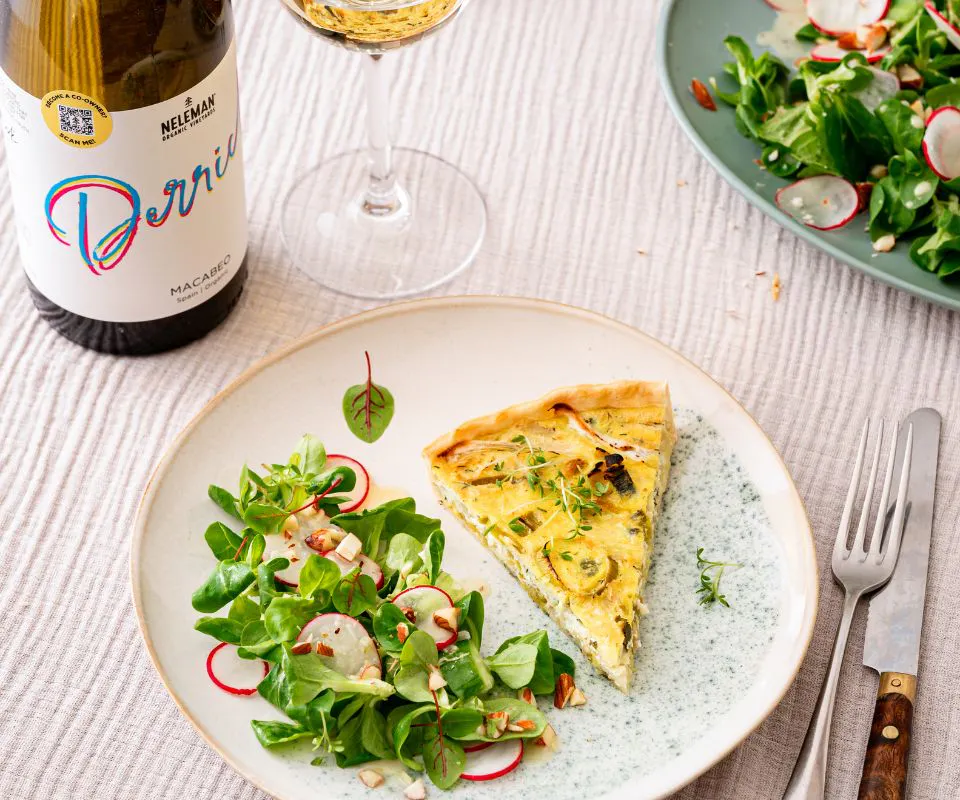 Wijn & spijs tip: Prei-venkel quiche & Derrick Macabeo