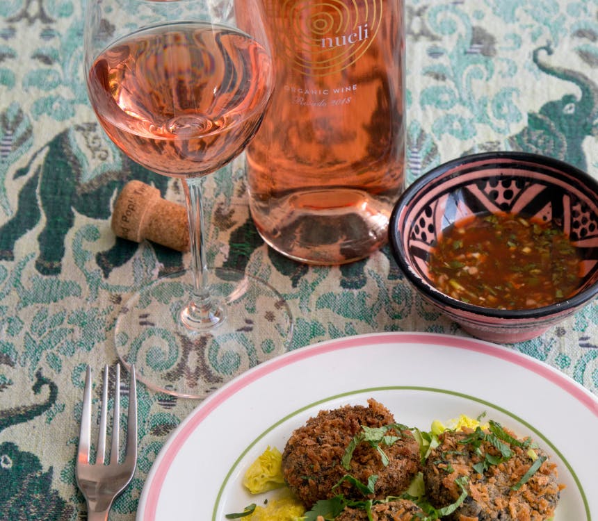 Wijn & Spijs: Nucli rosé en zeewierkoekjes