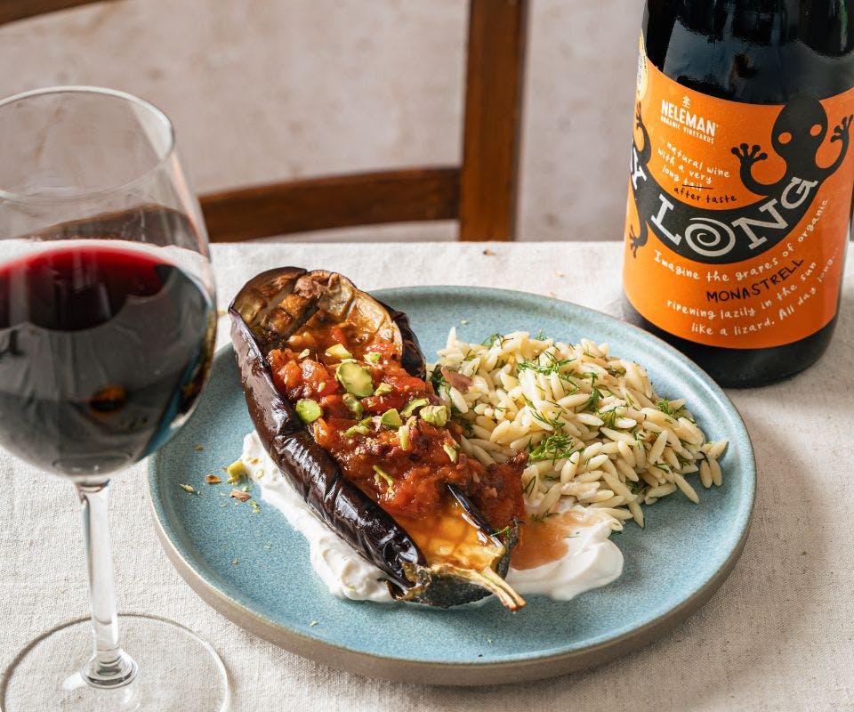 Wijn & spijs tip: gegrilde aubergine steak met ADL Monastrell